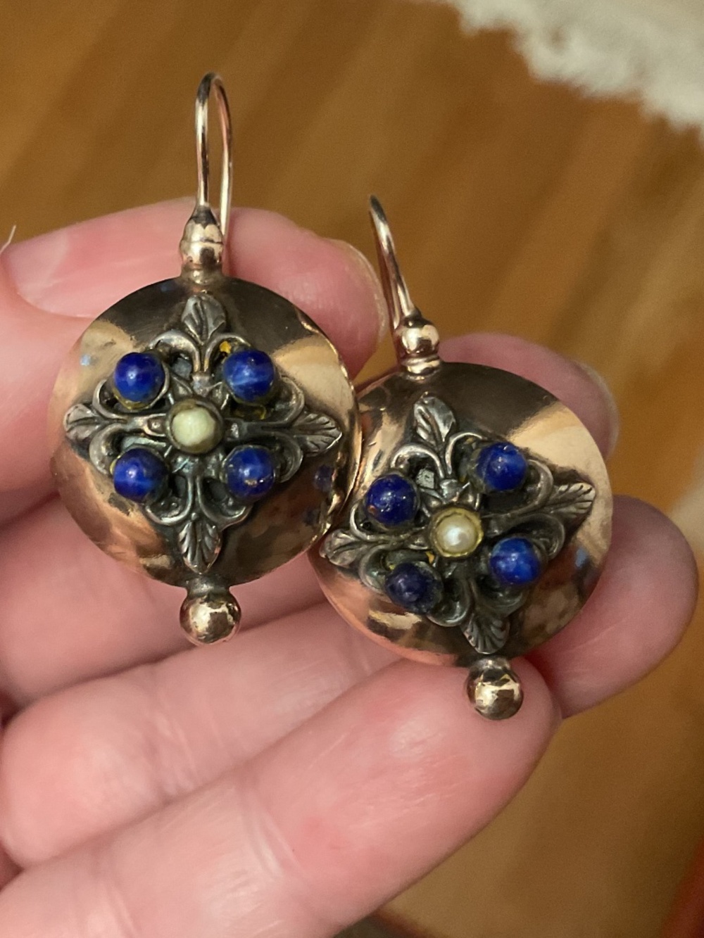 NWOT Gold Plated Sterling Silver 925 Made In Italy Vintage Design Earrings - Picture 7 of 12